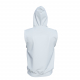 Sleeveless hoodie lower cut