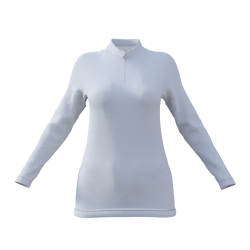 The Kohimarama, Female, Set-In, Long Sleeve, Shirt with Chinese Collar and Zip