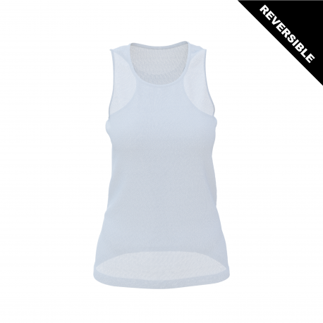 Damen sublimiertes Singlet Omapere mit tiefem runden Ausschnitt