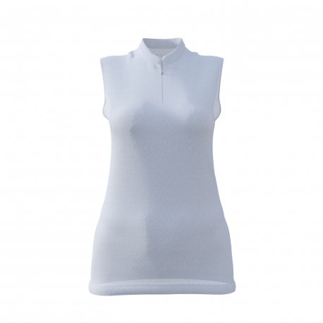 Women's Shirt with Chinese Collar and Zip 