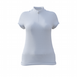 The Lynfield, Female, Set-in, Cap Sleeve, Shirt with Chinese Collar and Zip