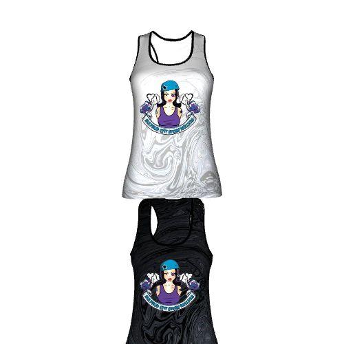 The Lake Wanaka, Female, Deep Round Neck, Extreme Racerback, Reversible, Singlet